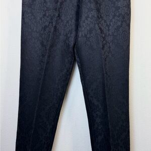 Harold's Classic Black Trousers women's 6 small vintage jacquard textured